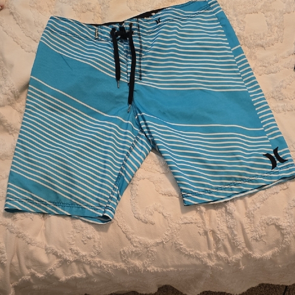 Hurley Other - Mens Hurley Blue and White Board Shorts Quick-Drying Swimwear 36in Waist